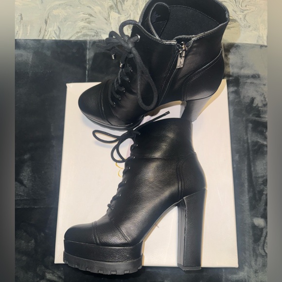 Jessica Simpson Imala Black Platform Ankle Boots - Picture 5 of 8